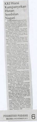 KKI Warsi Kampanyekan Hutan 9 nagari