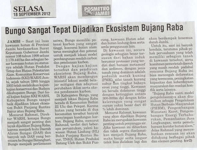 Posmetro Jambi, Selasa, 18 September 2012